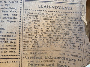 Clairvoyant classified ad 1908. Photo Credit: SusieFoodie/Flickr